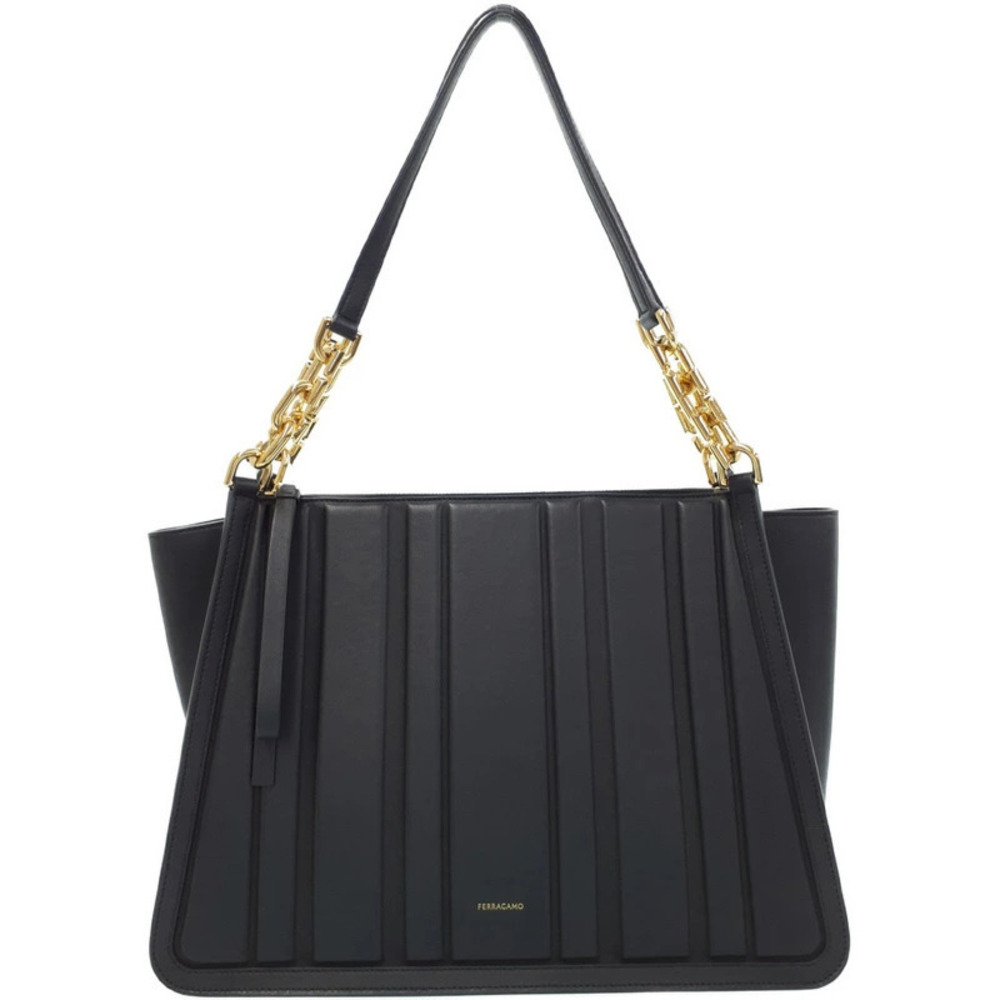 Salvatore Ferragamo Leather Chain Tote Bag